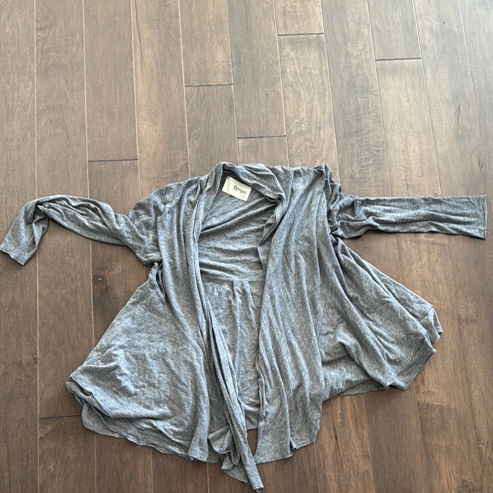 Fluxus Gray Open Front swing Cardigan